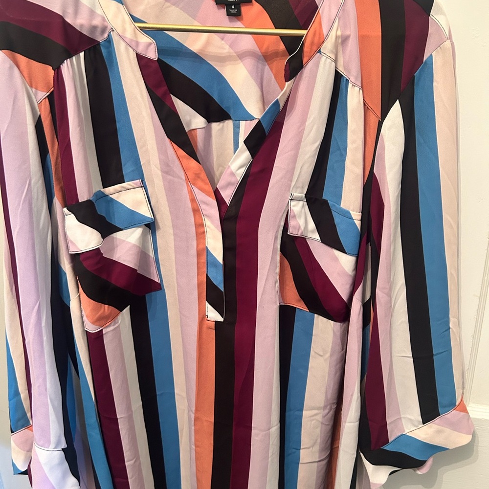 Torrid Multicolor Striped Blouse